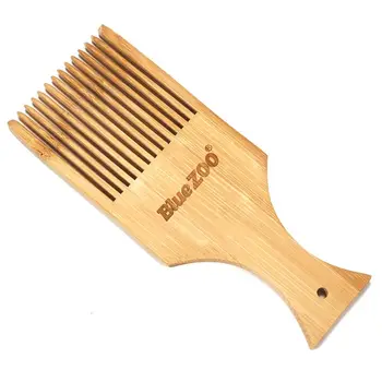 Anti-static Bambuko Plaukų Pasiimti Šukos Galvos Masažas Platus Danties Medžiaga Šukos Afro 28TA
