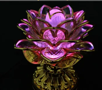 Auksinis Buda Muzikos Garsiakalbis Šviesos Gėlių Išgalvotas Spalvinga Keitimas LED Lotoso Gėlė, Romantiškas Vestuvių Dekoravimas Šalies Lempos