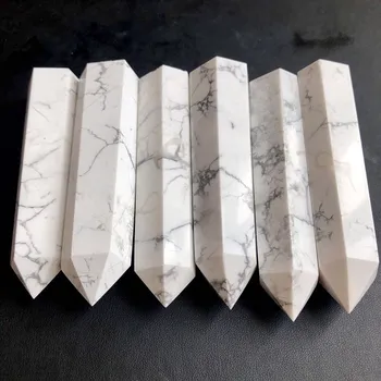 Baltas turkis kristalų lazdelė taško, natūralus akmuo kvarcas minerales gydymo akmuo reiki namų puošybai