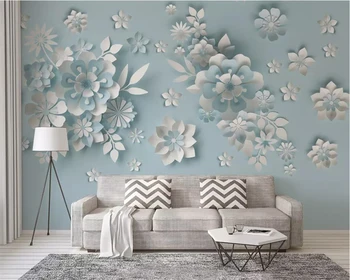 Beibehang Pasirinktinį fono paveikslėlį nuotrauka Šiaurės vėjo 3D įspaustu gėlių TV foną, sienos popieriaus namų puošybai freskomis 3d tapetai