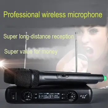 Belaidžio Profesinės Karaoke Belaidžio 150 Metrų 80Hz-15kHz Nešiojamą LCD Mikrofonas Garsiakalbis Namų KTV Nešiojamą Mikrofonas