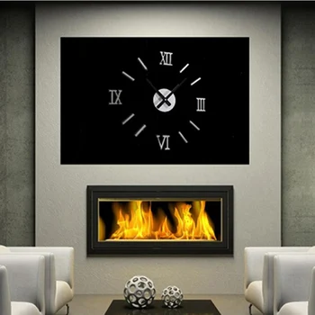 Creative 3D Romae Skaitmeninis Sieninis Laikrodis Lipdukas Žiūrėti Modernus Laikrodis 