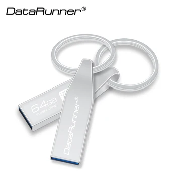 DataRunner Metalo USB Flash Drive, Pen Drive 8GB 16GB 32GB 64GB 128GB Nešiojamų Pendrive USB 3.0 Atminties kortelė su Key Chain