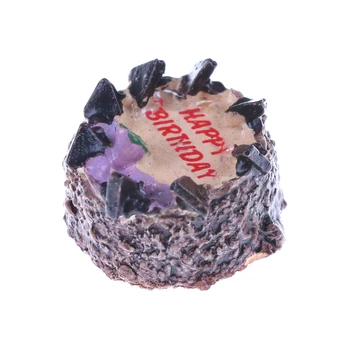 Daug 1:12 Masto Lėlių Miniatiūros Vaisių, Šokolado Desertas Pyragas Lėlės Gimtadienio Virtuvės Maisto Duonos Tortas Parduotuvė Puošmena