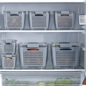 Daugiafunkcinis Talpinimo Virtuvės Šaldytuvas Šviežių Laikyti Lauke Plastiko Daržovių, Vaisių Nutekėjimo Krepšelį Saugojimo Konteinerių Krepšelio