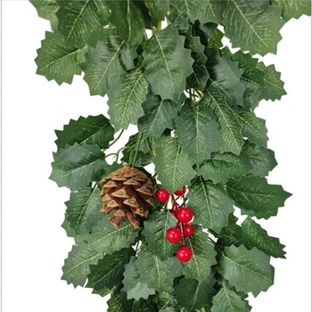 Dirbtinių Augalų Gibberell Kalėdų Vaisių Pušies Kankorėžis Vestuvių Arkos Dekoras Padirbtų Augalų Lapų Rotango Gale Netikras Gėlių Namų Dekoro