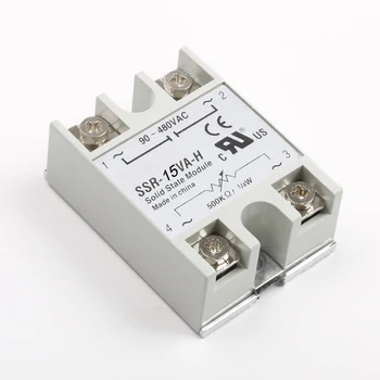 DMWD solid state relay SSR-15VA-H 15A iš tikrųjų 500Kohm 4w 90-480V AC SSR 15VA H Atsparumas tipo įtampos reguliatorius kietojo