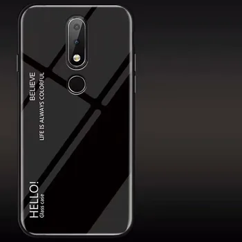 Gradientas Grūdintas Stiklas Hard Case For Nokia X7 Minkštas Rėmas Dangtelį 