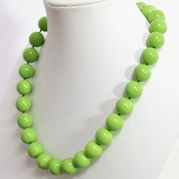 Hot aukštos klasės žalia kepimo dažų stikliniai apvalūs karoliukai, 8,10,12 mm elegantiškas vėrinys gamyklos kaina mados fine jewelry 18inch B1468