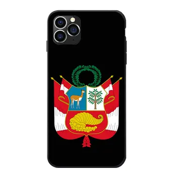 IPhone 6 7 8 S XR X Plus 11 Pro Max Peru Nacionalinė Vėliava, herbas Temą Minkštos TPU Telefonas Atvejų