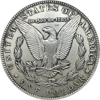 Jungtinių Amerikos valstijų 1891 CC Morgan Vienas Doleris JAV Moneta Laisvė Cupronickel Sidabro Padengtą Dievu Mes tikime, Kopijuoti Monetos
