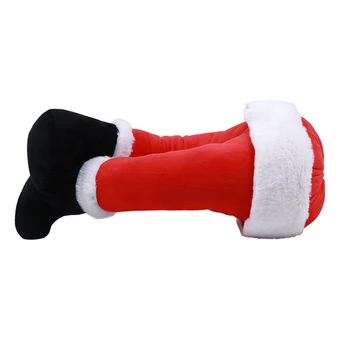 Kalėdų Eglutė Stick Santa Spardyti Kojas for Chrismas Medžio Dekoratyvinis Durų Ornamentu Patalpų Pliušinis Dekoro MDJ998