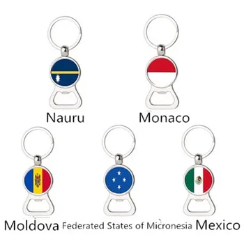 Karšto Kūrybos Mikronezija Federacijos Meksika Moldova Monakas NauruFlag Laiko Perlas Daugiafunkcį Keychain Metalo Alaus Atidarytuvas Priedai