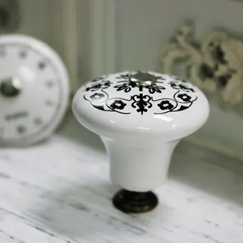 Keramikos Vieną Skylę, Baldų Rankenos Skaitmeninis Laikrodis Europos Modelio Retro Kabineto Durų Stalčių Mygtuką Tvarkyti Namų Tobulinimo Har