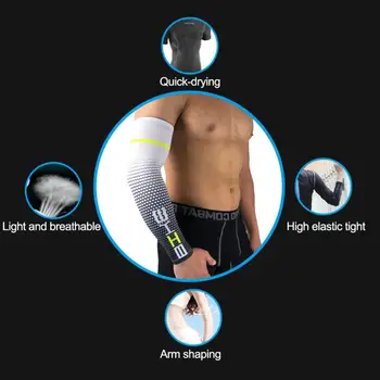 Krepšinio Arm Sleeve rankų apsaugai, apsaugantys Quick Dry UV Protectin Veikia Arka Parama Rankos Šildytuvus Fitneso Alkūnė Trinkelėmis Dviračiu