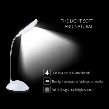 LED Nakties Šviesos 4 Spalva Lanksti Led Vaikų Akių Apsauga Studentų Studijų Lempa Nešiojamų Ir Sulankstomas Mažas Knygos Lempos