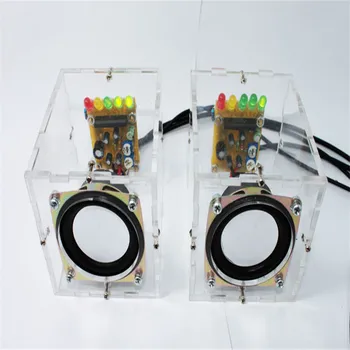 Mažos galios stiprintuvas garsiakalbio rinkinys, atsarginės dalys, mini speaker DIY gamybos, skaidrus kompiuterio garsiakalbis