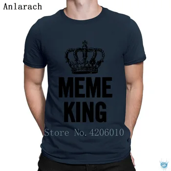 Meme King Black T-Shirt Garsaus Dideli Dydžiai Megzti HipHop Viršuje Marškinėlius Vyrų Klasikinio Tendencija Vasaros Stiliaus Marškinėliai, Įdomus