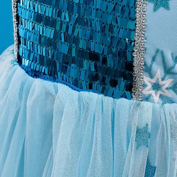 Merginos Kalėdų Kostiumas Elsa Suknelė Vaikų Sniego Karalienė, Princesė Kostiumas Ilgomis Rankovėmis Blizgančiais Merginos Gimtadienio Maskuotis Suknelė