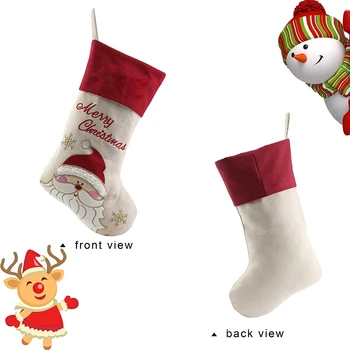 Mielas Kalėdų Kojinės Rinkinys, 3, Santa, Sniego, Elnių, Kalėdos Personažas 3D Pliušinis Skalbiniai Kabo Žymeklį Mezgimo Sienos