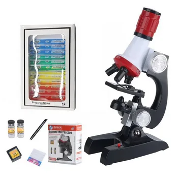 Mikroskopo Komplektas Lab LED 100X-400X-1200X Namo Mokykla, Mokslas, Švietimo Žaislas Dovana Rafinuotas Biologinis Mikroskopas Vaikams, Vaikui, Naujas