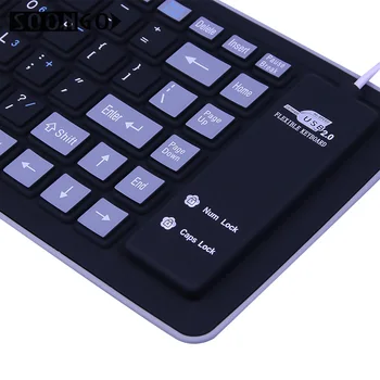 Mini Laidines Minkšto Silikono Klaviatūra Lankstymo Lankstus Plonas Žaidėjus Universalus Nešiojamų Roll-up Clavier Spalvotų Tabletės Nešiojamas kompiuteris