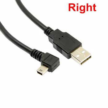 Mini USB B Tipo 5pin Vyras Paliko Kampu 90 Laipsnių USB 2.0 Male Duomenų Kabelis 50cm 180cm USB mini-b, Kampas, Kabelinė 0,5 m 1,8 m 6ft