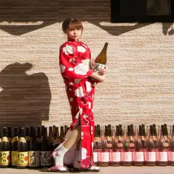 Moterys, Japonijos Tradicinių Kimono Yukata Vonia, Chalatas, Mielas Raudona Derliaus Kimono Geiša Dress Nemokamai dydžio Moterims