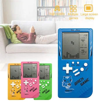 Multi-Color 3,5 Colių Klasikinis Žaidimas Tetris Didelio Ekrano Plytų Žaidimų Konsolės Kišeninis Nešiojamas Nostalgiškas Išskleidimo Vaikas Suaugusiųjų Žaislas