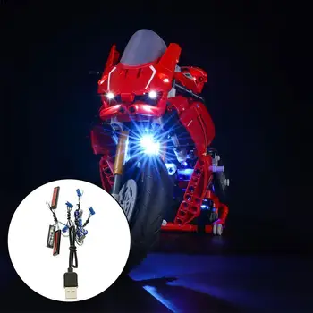Mūrinis Shine-LED Šviesos Rinkinys Legoo Ducatii Panigale aksesuarai LED apšvietimas R 42107 V4 motociklo PanigaleV4R F8A8