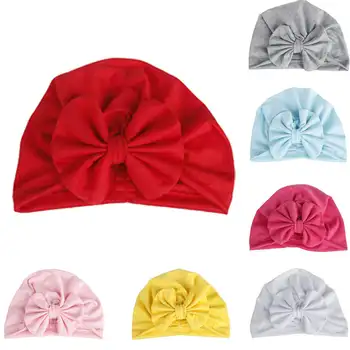 Naujagimiams, Vaikams, Kūdikių Berniukų, Mergaičių Bowknot Skrybėlę Medvilnės Beanie Skrybėlių Žiemą Šilta Kepurė Plaukų Aksesuarai