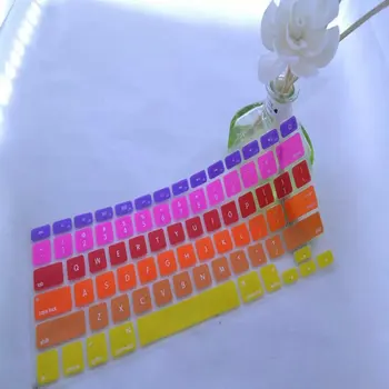 Naujas Atvykti Su Paketas JAV Rainbow Serijos Silikono Nešiojamojo kompiuterio Klaviatūra Filmas 