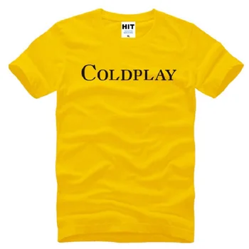 Naujas Dizainerio Roko Grupė Coldplay T Marškinėliai Vyrams Medvilnės trumpomis Rankovėmis Atspausdintas Laiškas vyrų T-shirt Mados Hip-Hop Vyrų Viršūnes Tees
