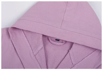 Naujas grynos Medvilnės medžiagos paprasto spalvos maudymosi chalatai skraiste Unisex Gobtuvu pižama, pirties drabužiai pliurpalas Sleepwear vandens absorbcija