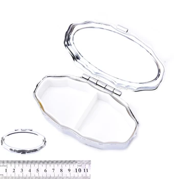 Naujas Metalo Ovalo formos 2 Tinklo Moistureproof Medicina Turėtojas Tablečių Laikymo Dėžutė Patogus 5.7 cm*3.4 cm*1.45 cm