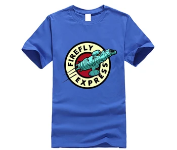 O-kaklo Harajuku Marškinėlius Vyrų Vasaros Atsitiktinis Balti Marškinėliai vyriški Firefly Erdvėlaivis Ramybės Express 