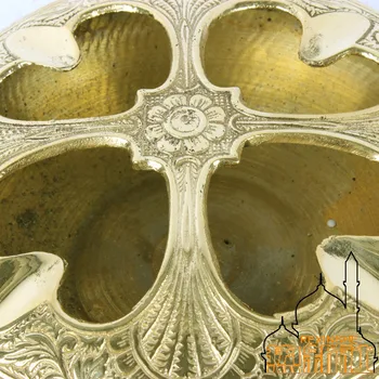 Pakistano ranka raižyti bronzos gryno Žalvario Apvalus peleninę peleninė, skersmuo 16CM Namų Dekoravimo kūrybinės baldai