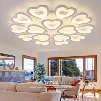 Paprastas gėlių formos LED lubų šviestuvas kambarį lempos post-modernus miegamojo šiltą ir kūrybingą asmenybę, restoranas šviesos