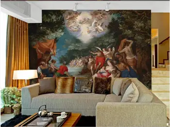Pasirinktinius nuotraukų 3d tapetai Europos Miškų Angel Vyras fono namų dekoro kambarį 3d sienų freskomis tapetai, sienų ir 3 d