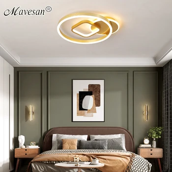 Paviršinės Montuotės Aukso LED Lubų Šviesos Gyvenimo Kambario, Miegamasis, Virtuvė, Namų dekoro Lusure LED Lempa AC90-260V Rungtynių
