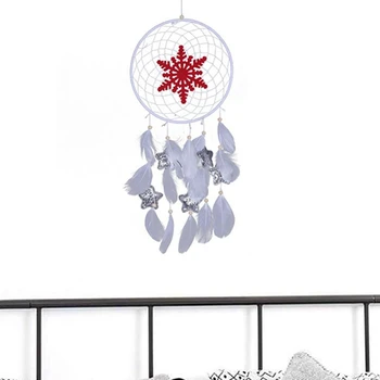 Rankų darbo Dream Catcher Net su Plunksnomis Sienos Kabo Dreamcatcher Amatų Dovana Kalėdų Dekoracija Namuose 45cm