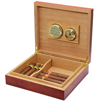Raudonojo Kedro Mediena, Humidoras Cigarų Atveju Kelionės Nešiojamų Cigarų Atveju Drėgmėmačiu Cigarų Humidoras Drėkintuvas Dovanų Dėžutėje Cigarečių Savininkas Atveju
