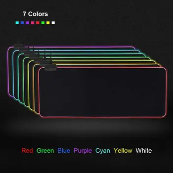 RGB 7 Spalvinga Šviesos Žaidimų Kilimėlis, LED Apšvietimas, Pelės Kilimėlis KOMPIUTERIO, Nešiojamojo kompiuterio Darbalaukio Nešiojamojo kompiuterio Priedai