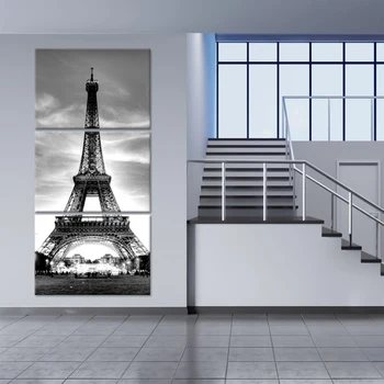Romantiškas Miestas, Paryžius Bokštas Kraštovaizdžio Abstrakčiai Naftos Tapyba ant Drobės Plakato spauda Sienos Nuotrauka už Kambarį meno