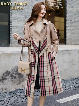 Rudenį Nauja originali 2020 odiniai paltai moterims susiuvimo avikailio švarkelis ilgai, oda, kailis plonas pledas kailis