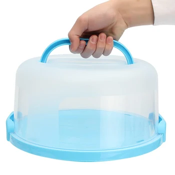 Sagtis Torto Dėžučių Tortas uždenkite Plokštelę Pakavimo Dėžutė Storio Plastiko Pakuotės Takeout Nešiojamų Pakavimo Įrankis Maisto Dėklą, 8-10inch 1pcs