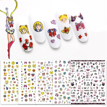 Sailor Moon Nail Art 3D Klijais, Lipdukai, Kortelės Gūstītājs Nagai Lipdukas Sailor Moon Nagų Dailės Lipdukas Aplikacijos Moksleivė Dovana