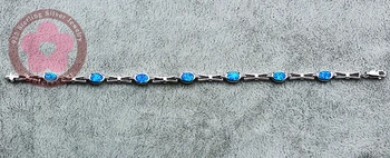 SZ0063 Nekilnojamojo 925 Sterlingas Sidabro Apyrankės Blue Opal Fine Jewelry Madinga Moterų Žavesio Apyrankės Tauriųjų Kalėdų Dovana