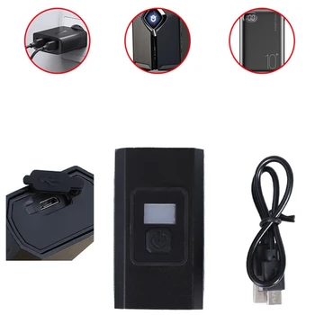 T6 Dviračių Žibintų Skaitmeninis Ekranas Baterija Naktį Jojimo Dviračiu USB Įkrovimo