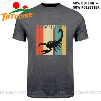 Tatooine Derliaus 1980 Drabužių, Retro Skorpionas T marškinėliai vyrams Pavojingų Nuodų Gyvūnų Spausdinti marškinėliai, Mirtinas Skorpionas Vienas T-shirt
